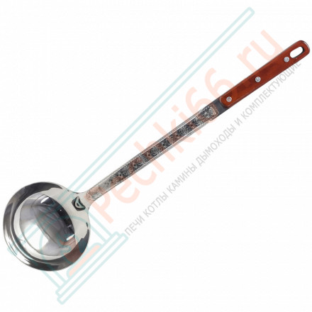 Шумовка для казана большая (25-110 л.) с деревянной ручкой 64 см