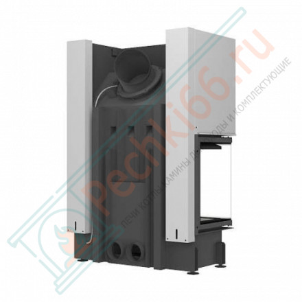 Топка Дельта 1000 B три стекла принтинг черный шамот (Экокамин)