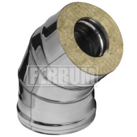 Сэндвич колено 45° (НЕРЖ-430/0,5-НЕРЖ-430/0,5) d-180/280 (Ferrum GS)