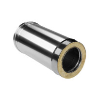 Сэндвич труба для дымохода L=500 (НЕРЖ-321/0,8-НЕРЖ-439/0,5) d-150/230 (Дымок-Lux)