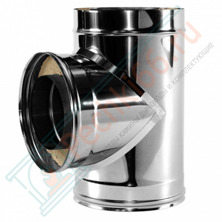 Тройник 90° V50R с изол (AISI-321/0,8-AISI-304/0,5) d-104/200 (Вулкан-Cerablanket)