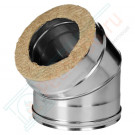 Отвод 45° с изол (НЕРЖ-321/0,5-НЕРЖ-439/0,5) d-250/330 (Дымок-Lux)