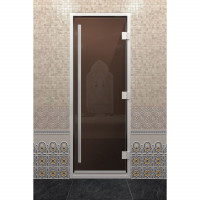 Стеклянная дверь DoorWood «Хамам Престиж Бронза» 200х70 см