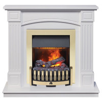 Каминокомплект Boston - Белый (Высота 925см) с электроочагом Danville Brass FB2 (Dimplex)