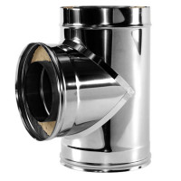 Тройник 90° V50R с изол (AISI-321/0,8-AISI-304/0,5) d-150/250 (Вулкан-Cerablanket)