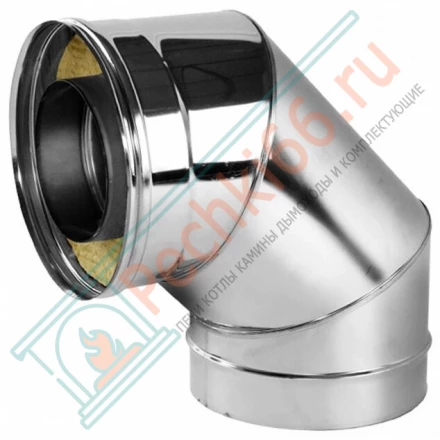 Отвод 90° V50R с изол (AISI-321/0,5-ОЦИНК-RAL/0,5) d-180/280 (Вулкан)