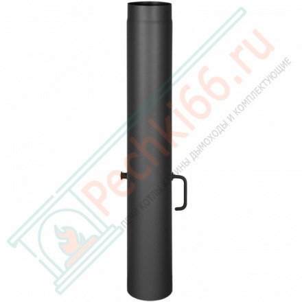 Шибер L=1000, черный d-120 (КПД)