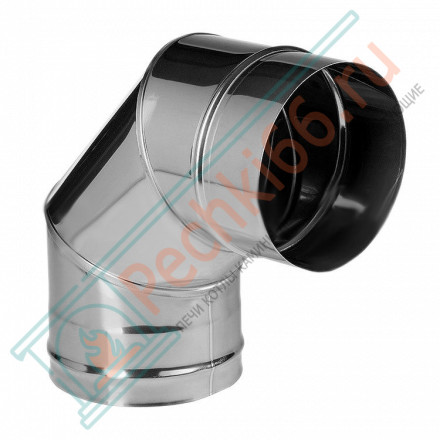 Отвод 90° без изол (НЕРЖ-321/0,5) d-130 (Дымок-Lux)