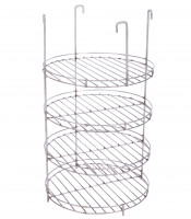 Этажерка 4х ярусная с бортиком d-290 мм (Россия)