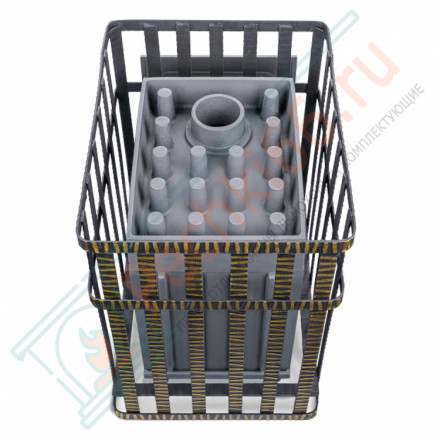 Чугунная печь для бани Гроза в сетке 24 (М) (ТехноЛит)