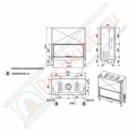 Каминная топка Plasma 115 Wood (MCZ)