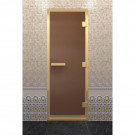 Стеклянная дверь для хамама в золотом профиле, бронза матовая 190х80 (по коробке) (DoorWood) Стеклянная дверь для хамама в золотом профиле, бронза матовая 190х80 (по коробке) (DoorWood)