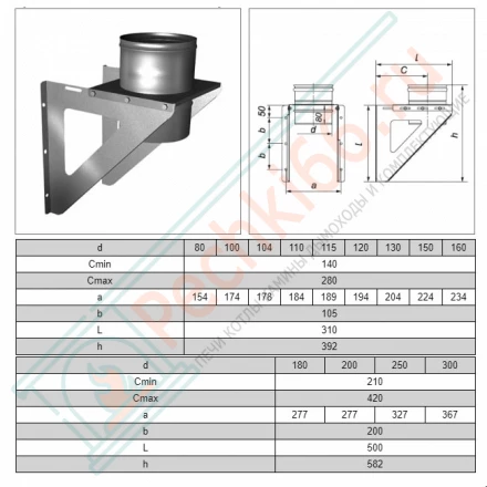 Опора без изол (AISI-310S/0,8мм) d-104 (Вулкан)