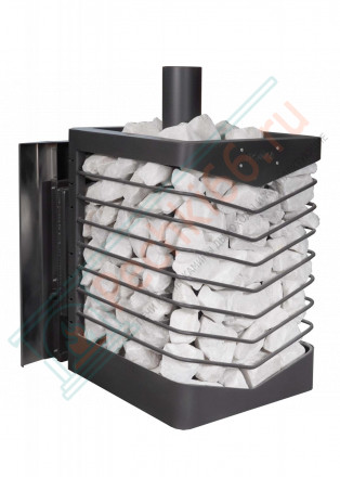 Печь для бани № 07МСП с парогенератором и с сеткой для камней