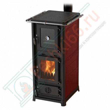 Отопительная печь OLIMPIA Bordo, духовой шкаф, варочная панель (MBS) 240 м3