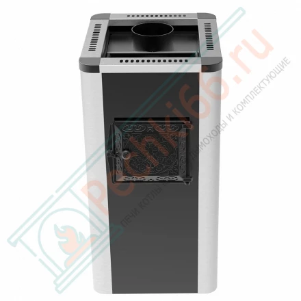 Печь для бани Фаворит 28, закрытая каменка, каминная дверца (Березка)