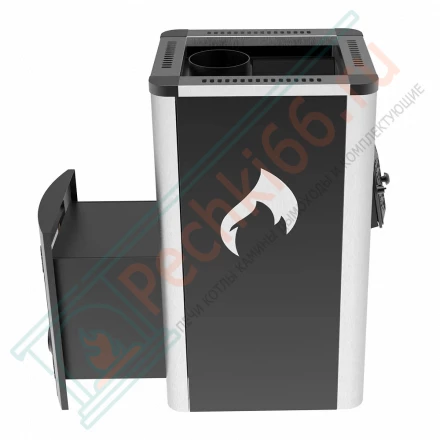 Печь для бани Фаворит 28, закрытая каменка, каминная дверца (Березка)