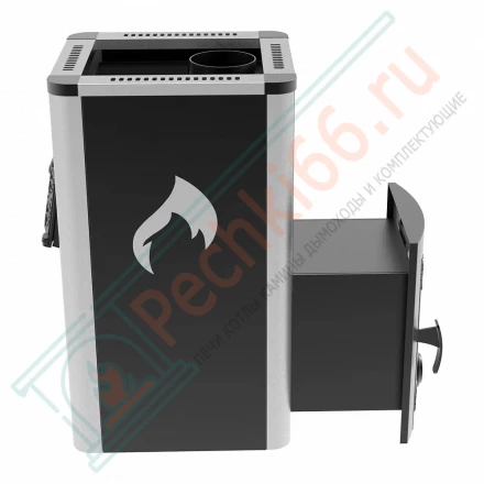 Печь для бани Фаворит 28, закрытая каменка, каминная дверца (Березка)