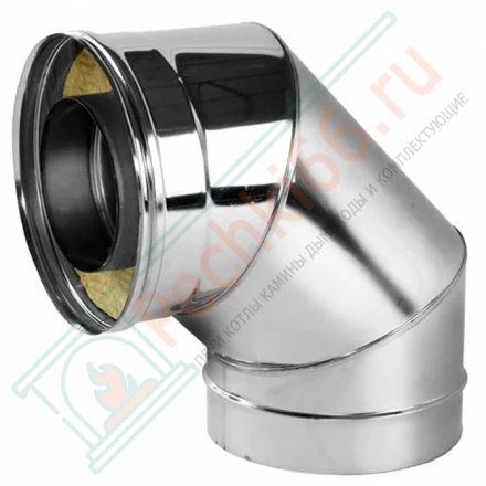 Отвод 90° V50R с изол (AISI-310S/0,8-ОЦИНК-RAL/0,5) d-104/200 (Вулкан-Cerablanket)