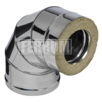 Сэндвич колено 90° (НЕРЖ-430/1,0-НЕРЖ-430/0,5) d-150/210 (Ferrum HF Plus)