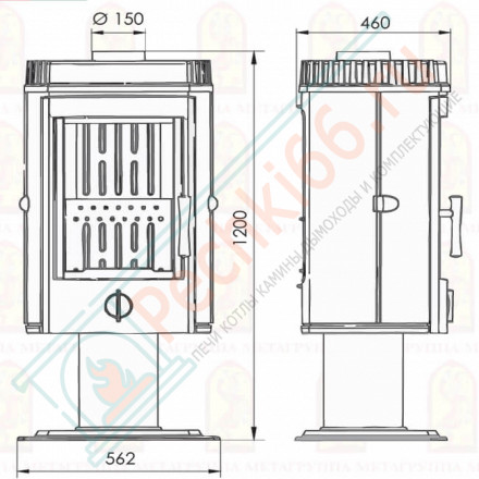 Печь-камин Корсика 12 (Мета) до 240 м3
