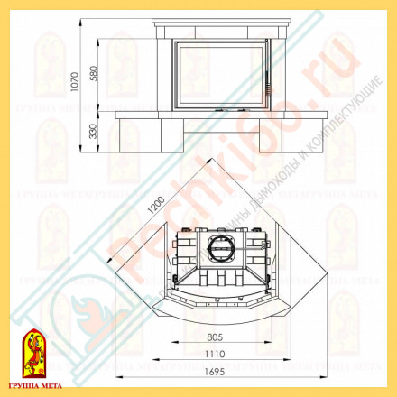 Облицовка Орлеан 800, бежевый, бежево-коричневый (Мета)