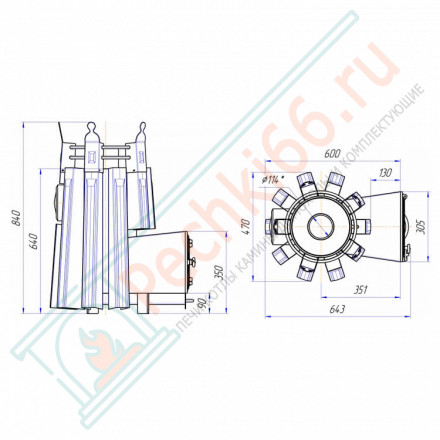 Банная печь Августа стронг со стеклом (Добросталь)