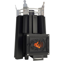 Банная печь Августа стронг со стеклом (Добросталь)