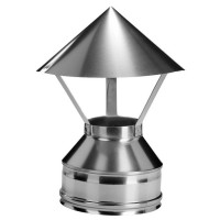 Зонт на трубу с изол (НЕРЖ-321/0,5-НЕРЖ-439/0,5) d-120/200 (Дымок-Lux)