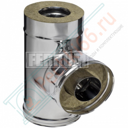 Сэндвич тройник 90° (Aisi-304/0,8-НЕРЖ) d-115/200 (Ferrum-Austenite)