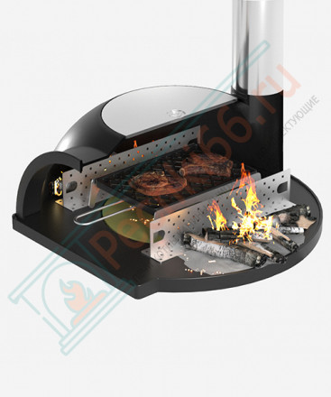 Садовая чугунная печь LEGENDA GARDEN с чугунным основанием (Везувий)