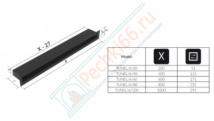 Каминная решётка белая Tunel/6/20/B (Kratki)