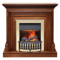 Электрический Каминокомплект Bradford - Орех с очагом Danville Brass FB2