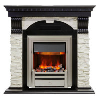 Электрокаминокомплект Dublin - Венге / Сланец белый с очагом Chesford