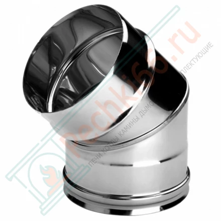 Отвод одностенный 45° (AISI-321/0,5мм) d-115 (Вулкан)