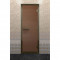 Дверь для хамама в бронзовом профиле, бронза матовая 180x70 (DoorWood)