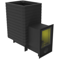 Печь для бани Березка Фаворит 15 Д-2, каминная дверца