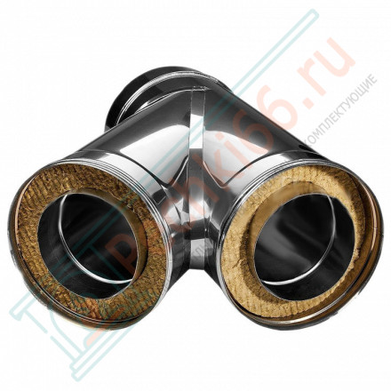 Тройник 45° с изол (НЕРЖ-321/0,8-НЕРЖ-439/0,5) d-115/200 (Дымок-Lux)