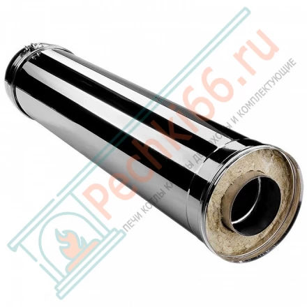 Сэндвич труба V50R с изол L=1000 (AISI-321/0,8-ОЦИНК-RAL/0,5) d-150/250 (Вулкан-Cerablanket)