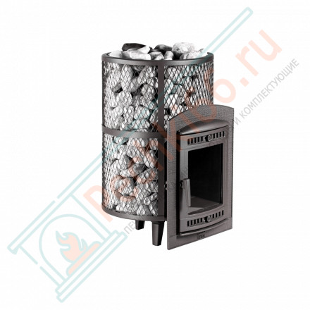 Печь для бани Атмосфера L+ КТТ, усиленная каменка, сетка нержавейка (ProMetall)
