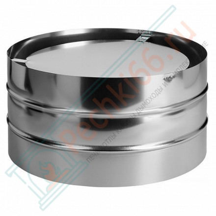 Зонт с ветрозащитой без изол (НЕРЖ-321/0,5) d-250 (Дымок-Lux)