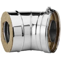 Отвод 45° V50R с изол (AISI-321/0,8-AISI-304/0,5) d-130/230 (Вулкан)