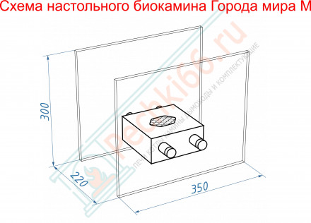 Биокамин Лондон M, чёрный (LuxFire)