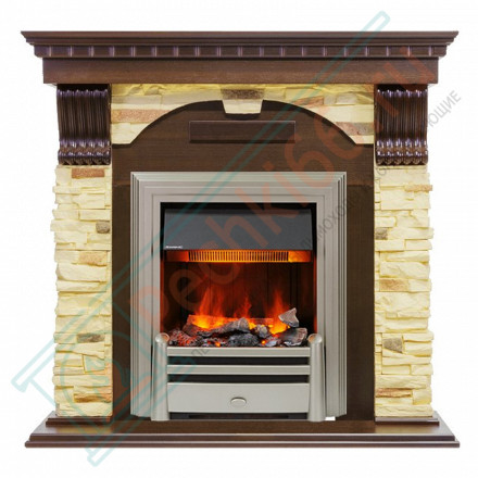 Электрокаминокомплект Dublin - Темный дуб / Сланец с очагом Chesford