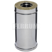 Сэндвич труба для дымохода L=0,5м (Aisi-304/0,8-НЕРЖ) d-150/210 (Ferrum Austenite HF)