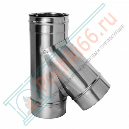 Тройник 45° без изол (НЕРЖ-321/0,5) d-130 (Дымок-Lux)