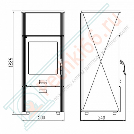 Чугунная печь-камин Marina Termo (Plamen)