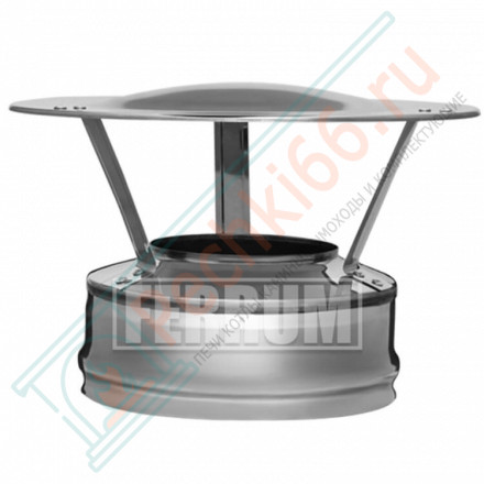 Оголовок для сэндвич дымохода (НЕРЖ-430/0,5-НЕРЖ-430/0,5) d-160/250 (Ferrum GS)