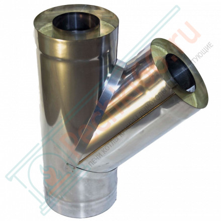 Сэндвич-тройник 135° (НЕРЖ-439/1,0-НЕРЖ-439/0,5) d-115/200 (УМК)