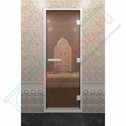 Стеклянная дверь DoorWood Хамам Бронза 2000х700 (по коробке)
